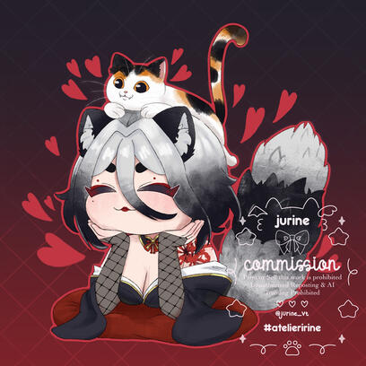 Moshinuki e gatinho Moshinuki e gatinho